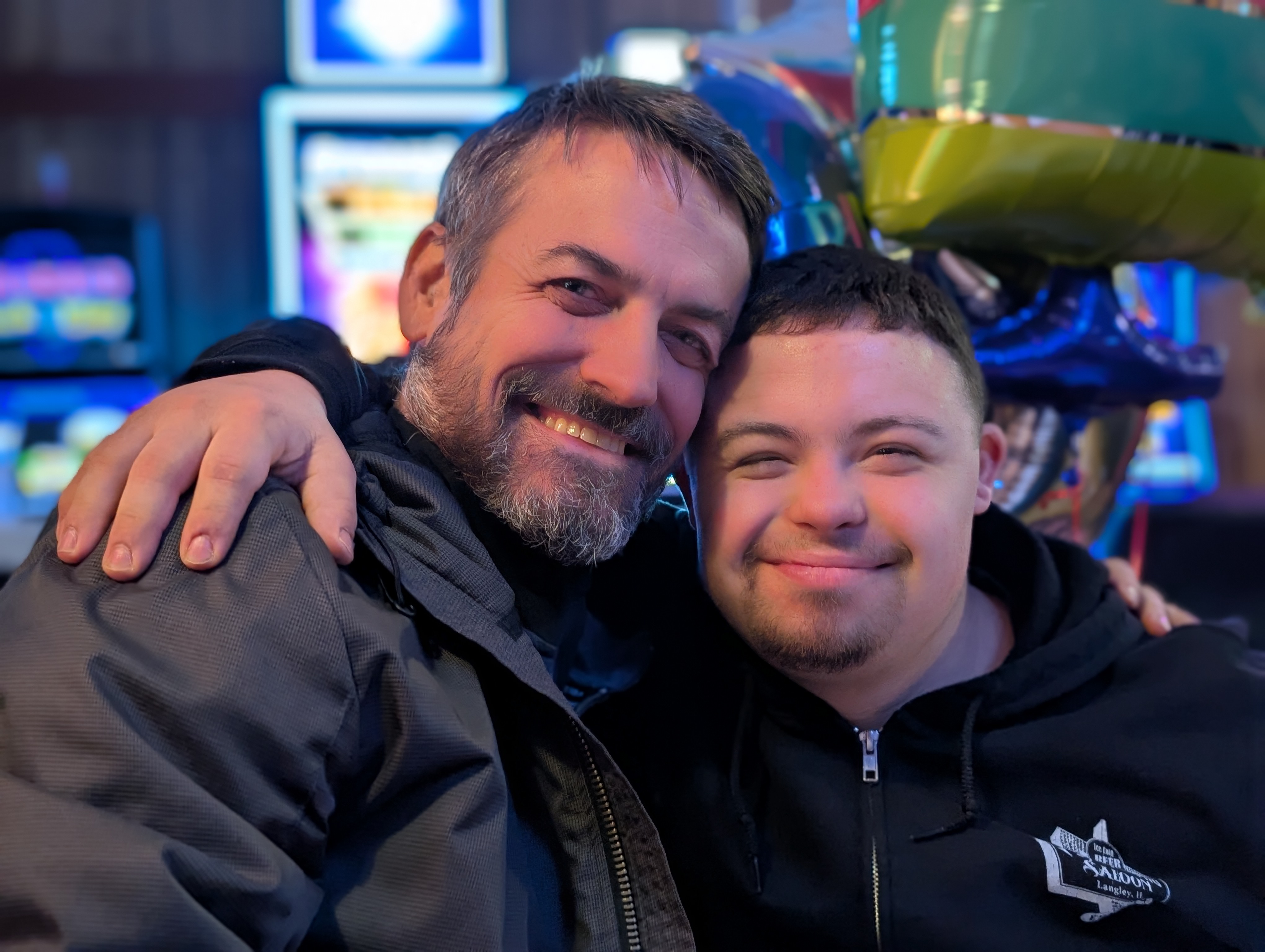 Sam sharing a smile